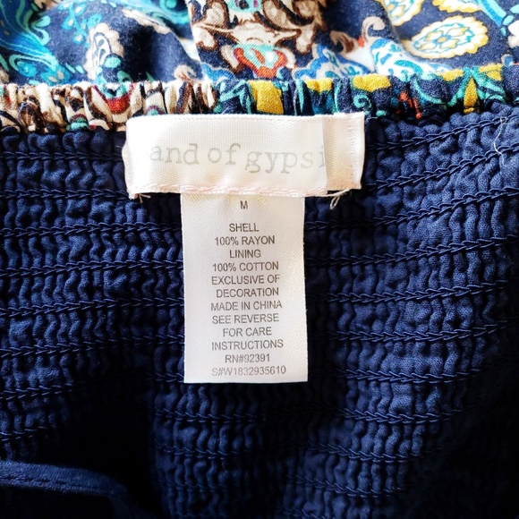 Band of Gypsies Spaghetti Strap Dress Boho Medium - Picture 8 of 8